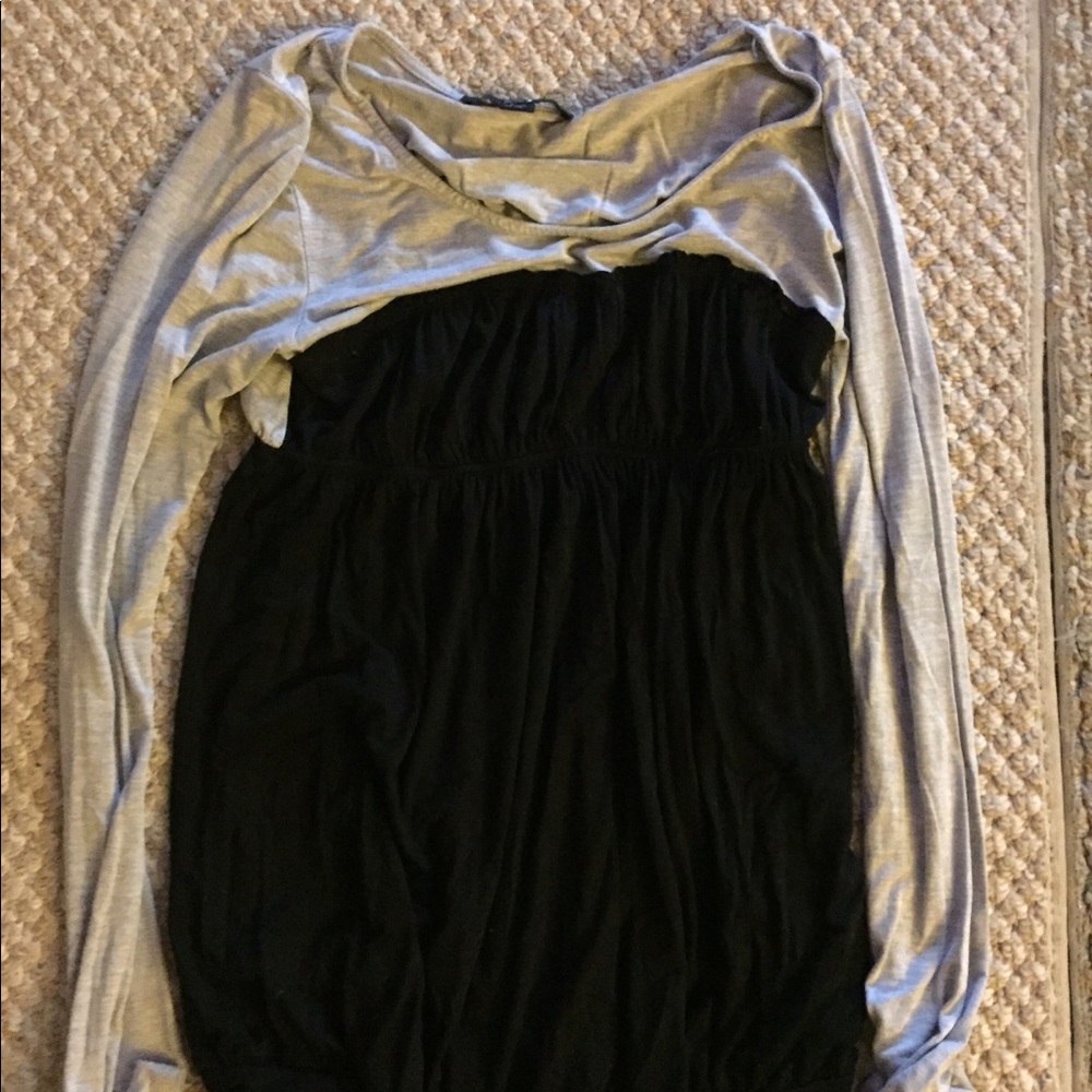 Black shirt with grey top